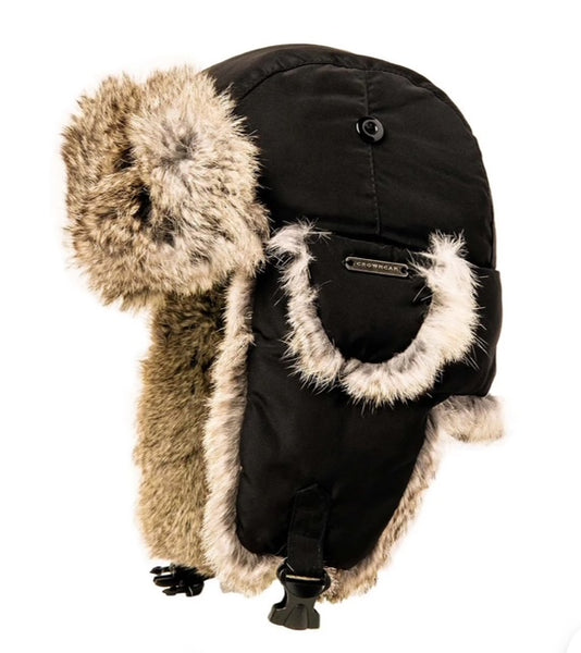 Unisex nylon and Rabbit Fur Aviator Hat – Bill Worb Furs Inc.