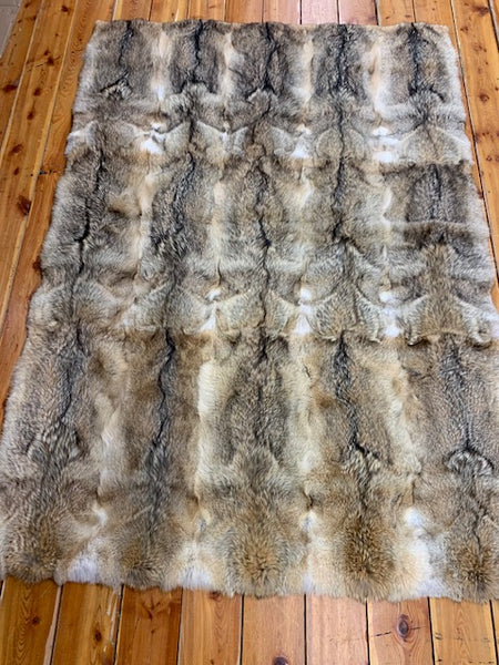 Hudson bay coyote online fur blanket