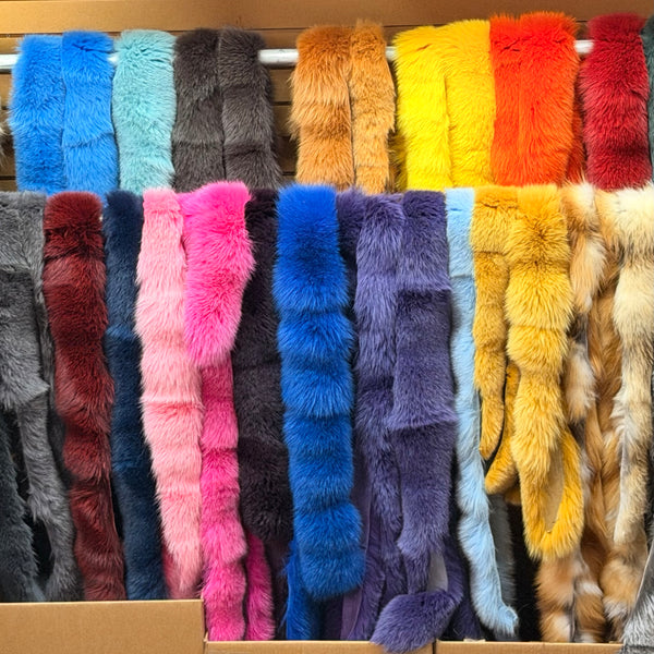 Dyed Blue Fox Fur Skin Stripping – Bill Worb Furs Inc.