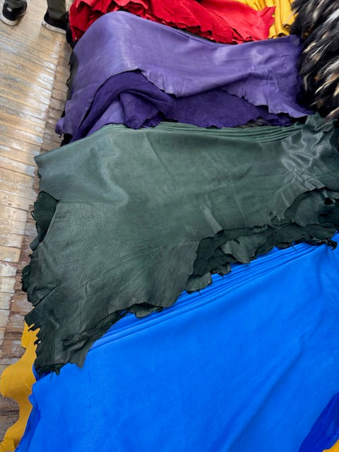 Dyed polished deerskin leather - Bill Worb Furs