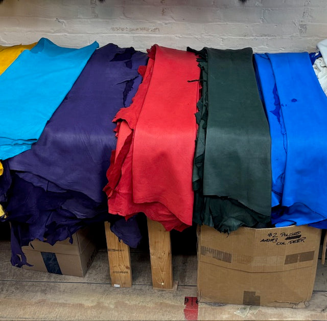 Dyed polished deerskin leather - Bill Worb Furs