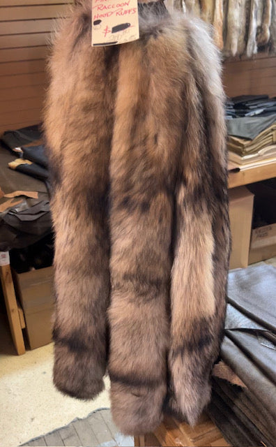Finnish raccoon fur hood ruffs - Bill Worb Furs