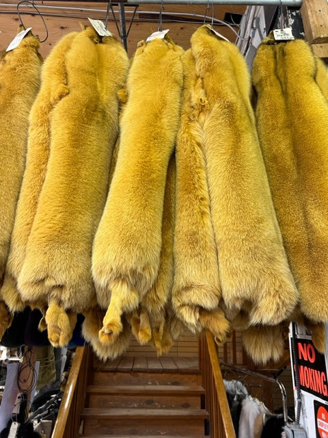 Gold Dyed Blue Fox Fur - ON SALE!
