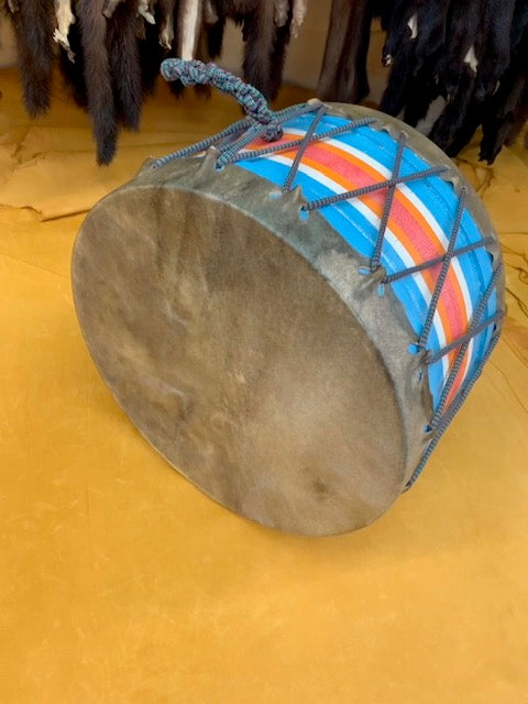 Handmade traditional pow wow drum - Bill Worb Furs