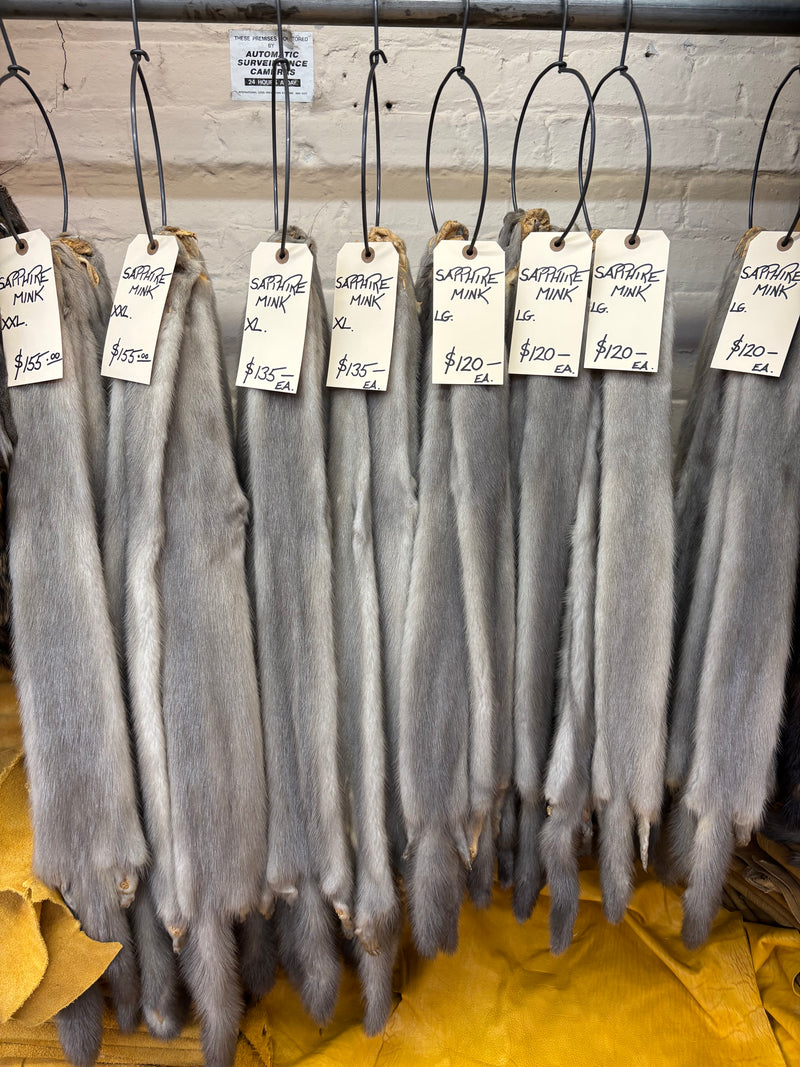 Sapphire Mink Fur Pelts