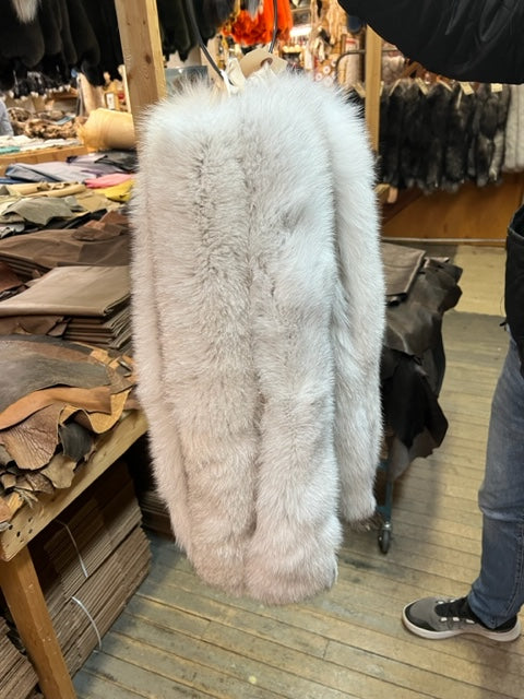 Natural blue fox fur hood ruffs for parkas - Bill Worb Furs