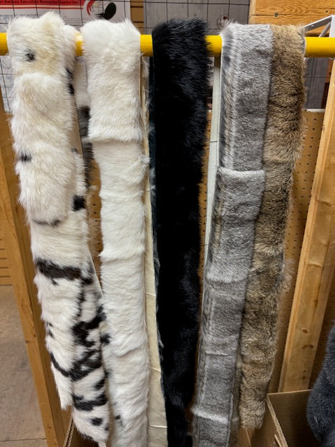 rabbit fur two inch stripping - bill Worb furs