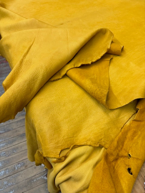Top quality moose/elk hide polished leather excellent quality top rated - Bill Worb Furs
