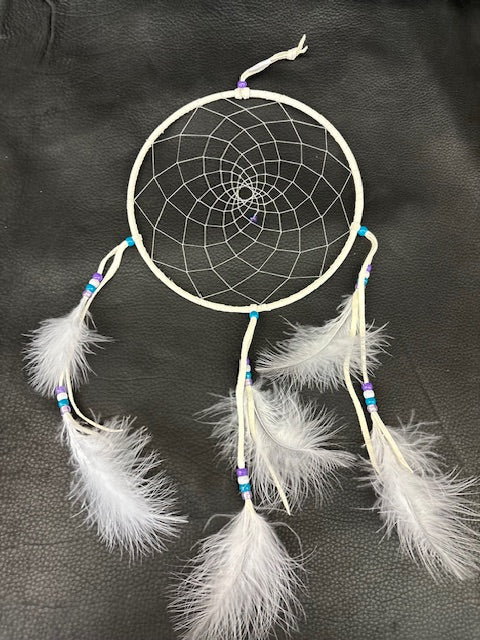 white leather dream catcher - Bill Worb Furs
