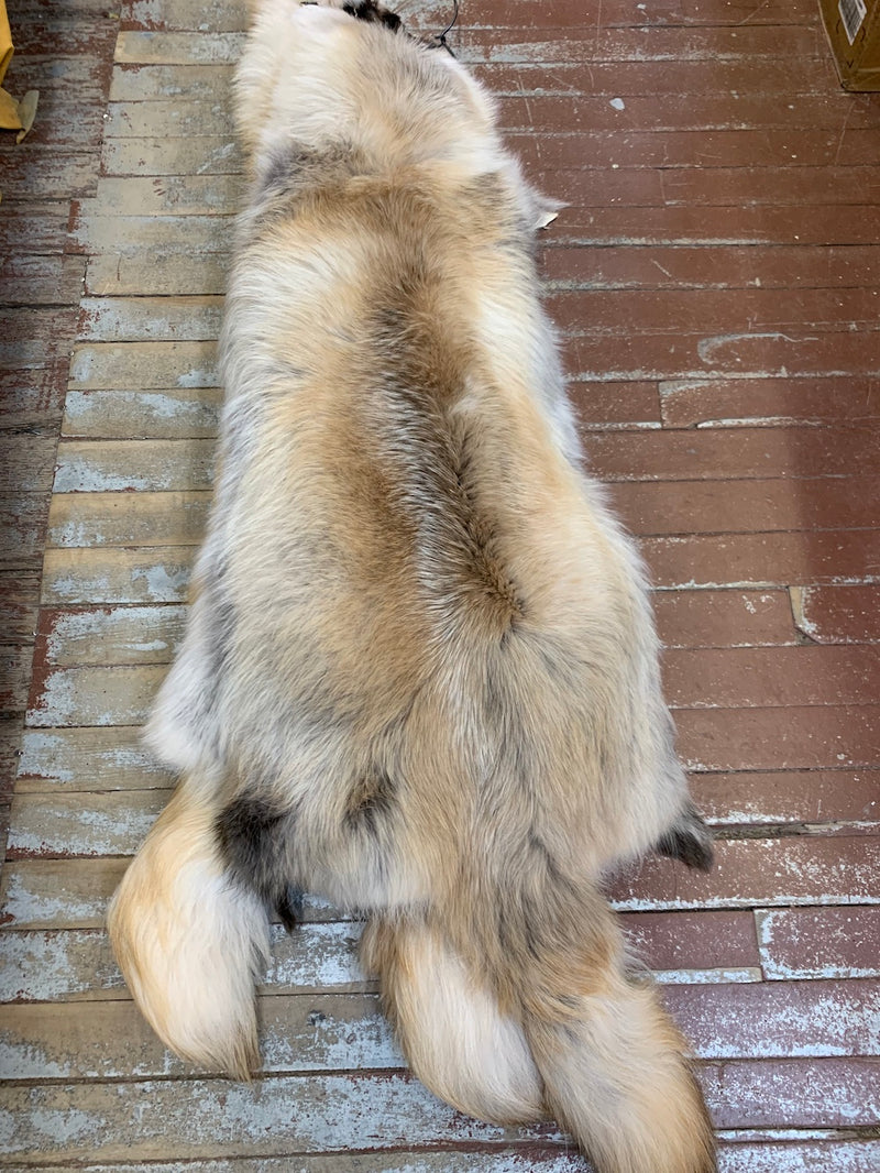 dyed blonde Finnish raccoon fur pelts