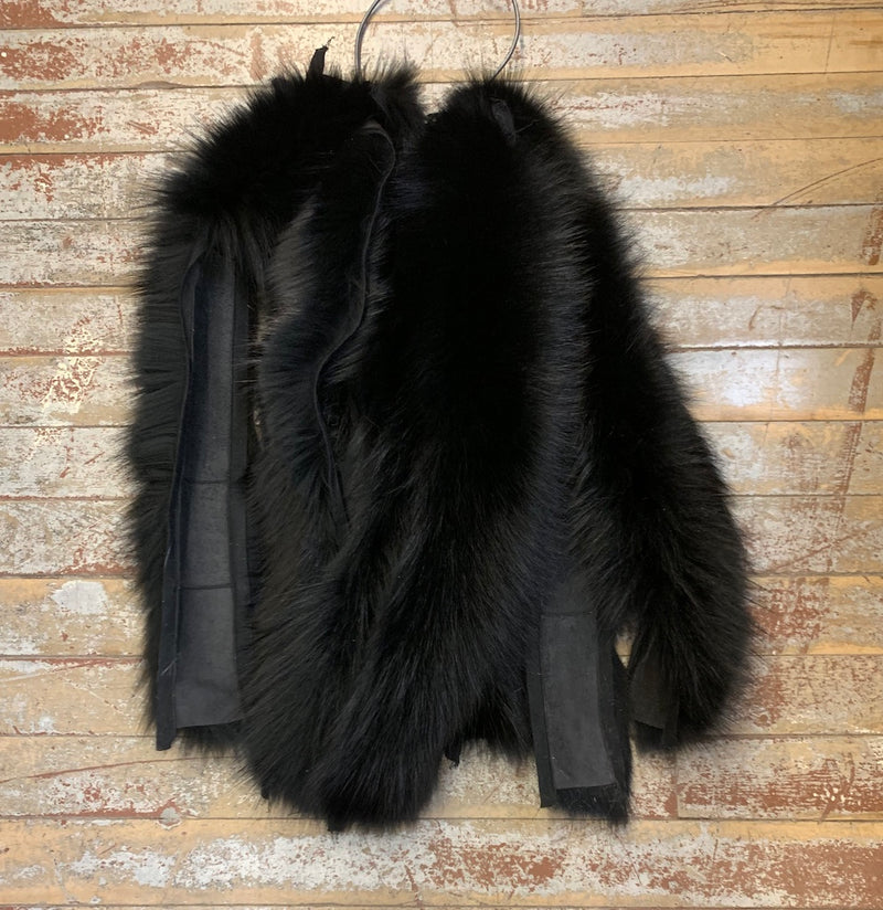 black dyed blue fox parka hood ruff fur great price - Bill Worb Furs