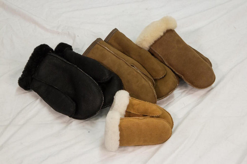 Adult fully lined Sheepskin Shearling Mitts - Bill Worb Furs Inc.