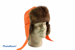 Men s Hunter Style Aviator Hat Bill Worb Furs Inc