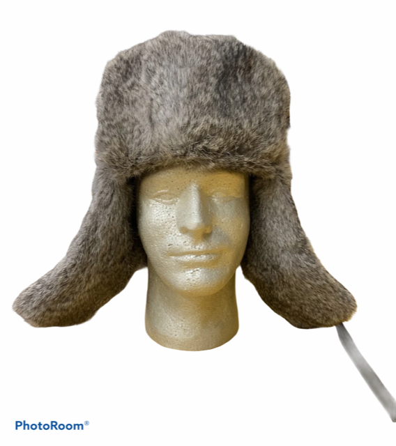 Russian fur top trapper hat
