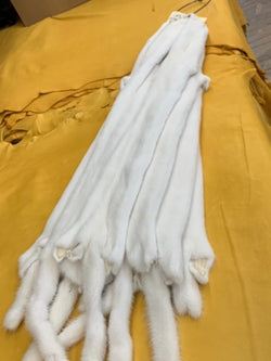 Ranch white mink fur pelts - Bill Worb Furs