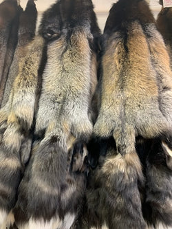 Silver cross fox fur pelts - Bill Worb Furs